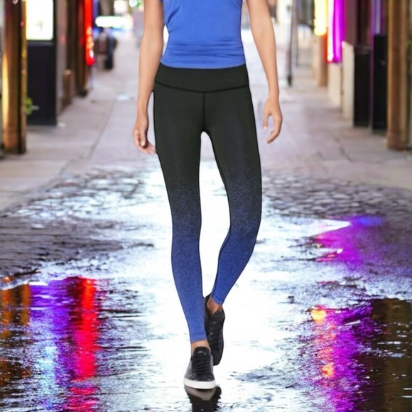 Lululemon Wunder Under Tight 28" Ombre Speckle Jacquard Luon Black Blazer Blue 2 - Picture 2 of 10